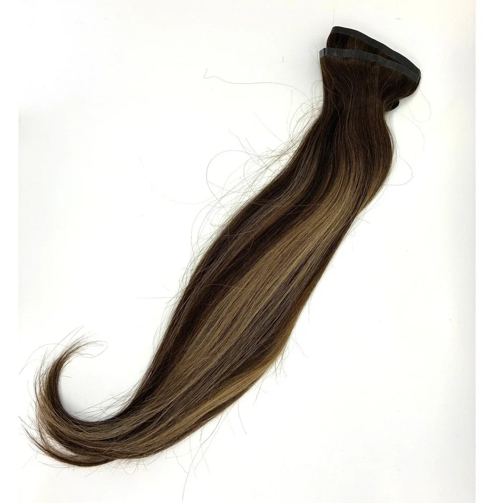Glam Seamless InvisiClip Hair Extensions HBB Honey Bronzed Brown 7 Wefts 20